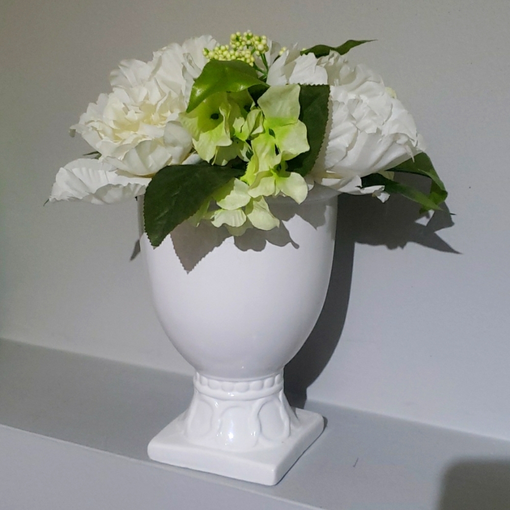 Bouquet in Beautiful Ceramic White Vase